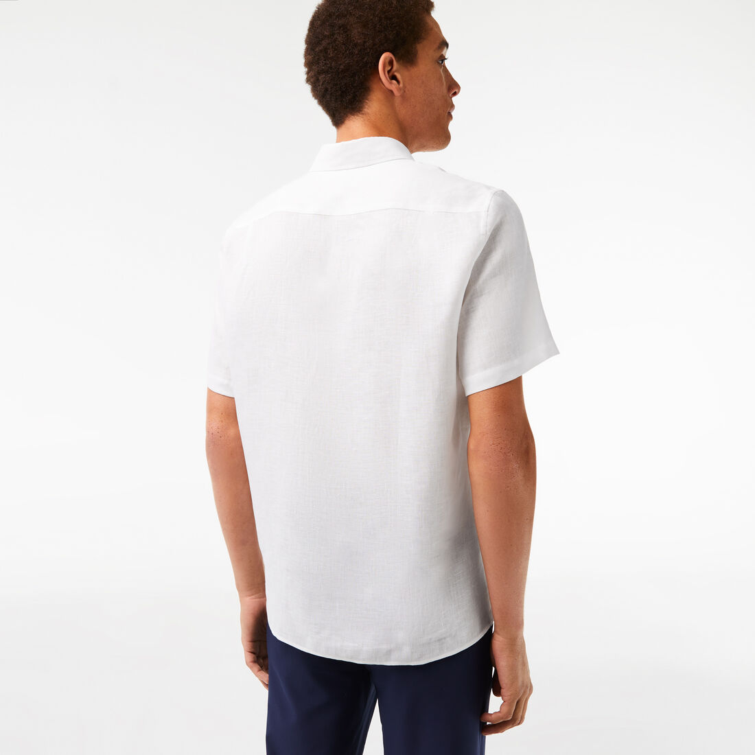 Lacoste Kurzes Sleeve Linen Hemd Herren Weiß | GPLQ-32014