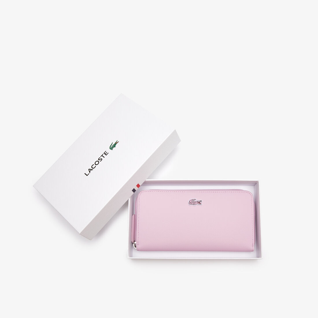 Lacoste L.12.12 Concept Petit Piqué 12 Card Zip Geldbörse Damen Rosa | CTDV-64752