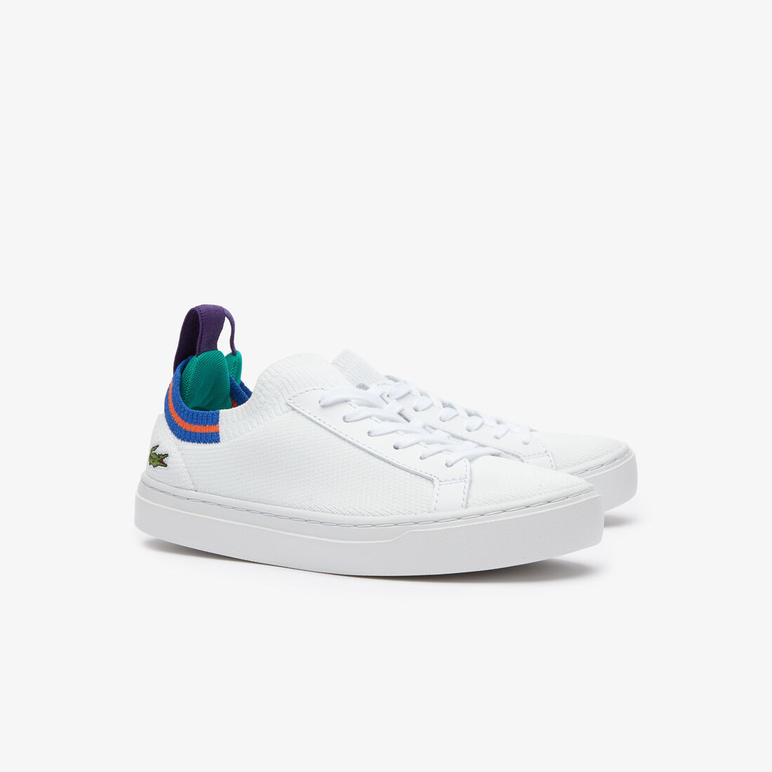 Lacoste La Piquée Textil Sneakers Damen Weiß Blau | BPHM-94562