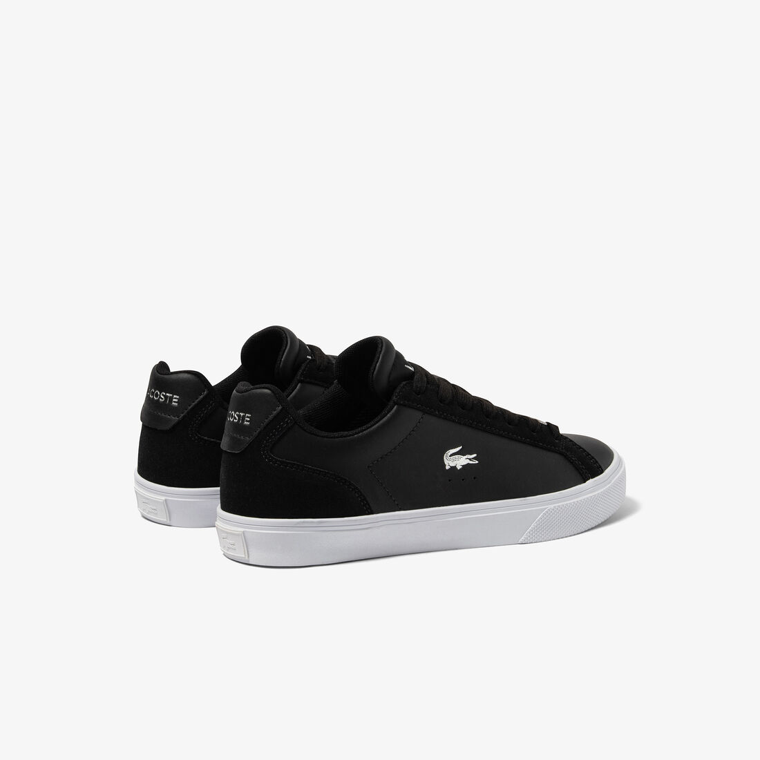 Lacoste Lerond Pro Leder Sneakers Damen Schwarz Silber | ZYVC-09564