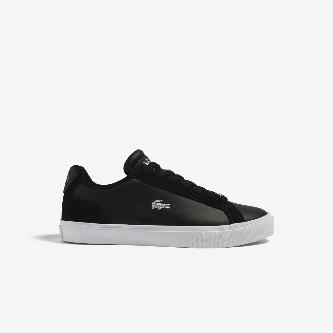 Lacoste Lerond Pro Leder Sneakers Damen Schwarz Silber | ZYVC-09564