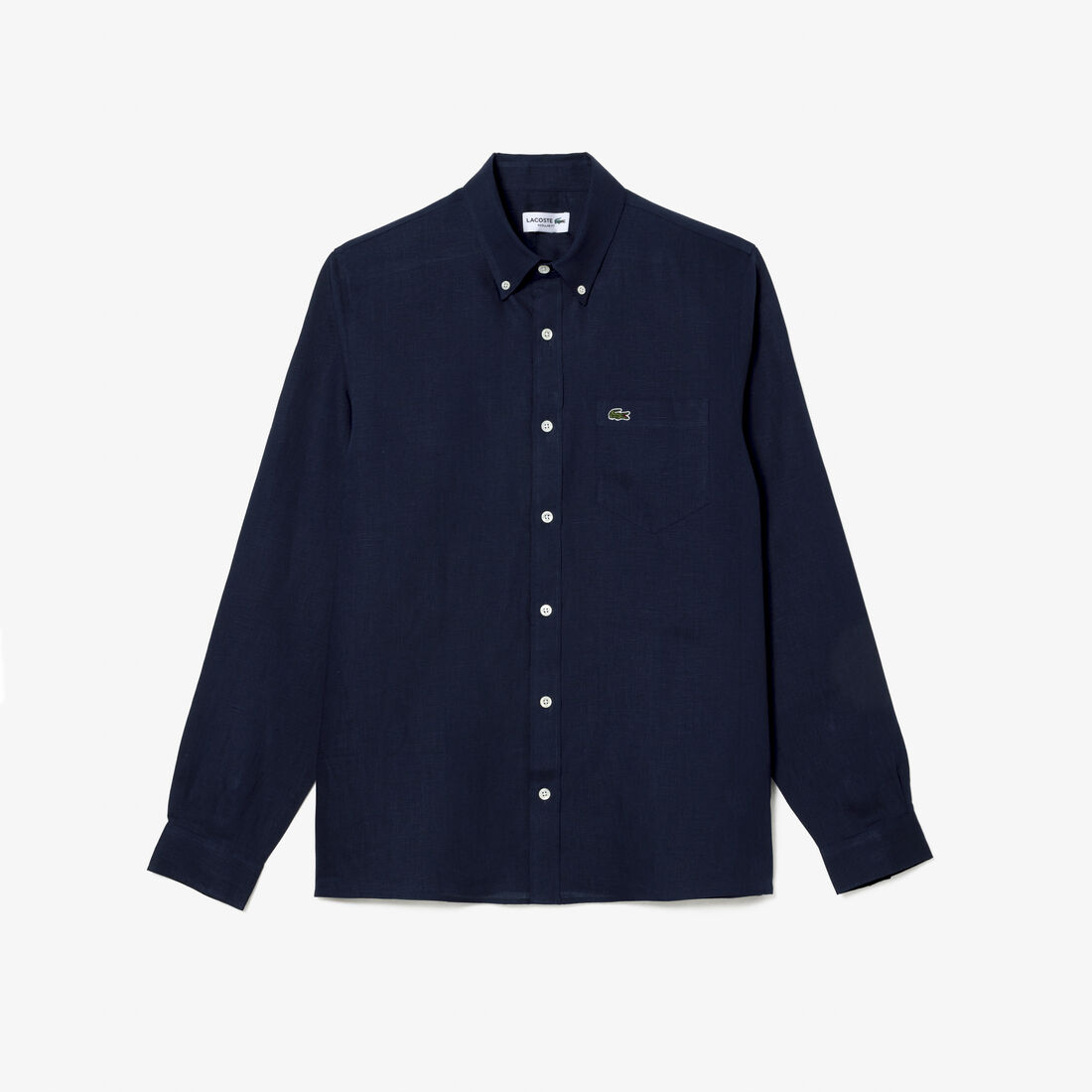 Lacoste Linen Hemd Herren Navy Blau | QXDJ-03561