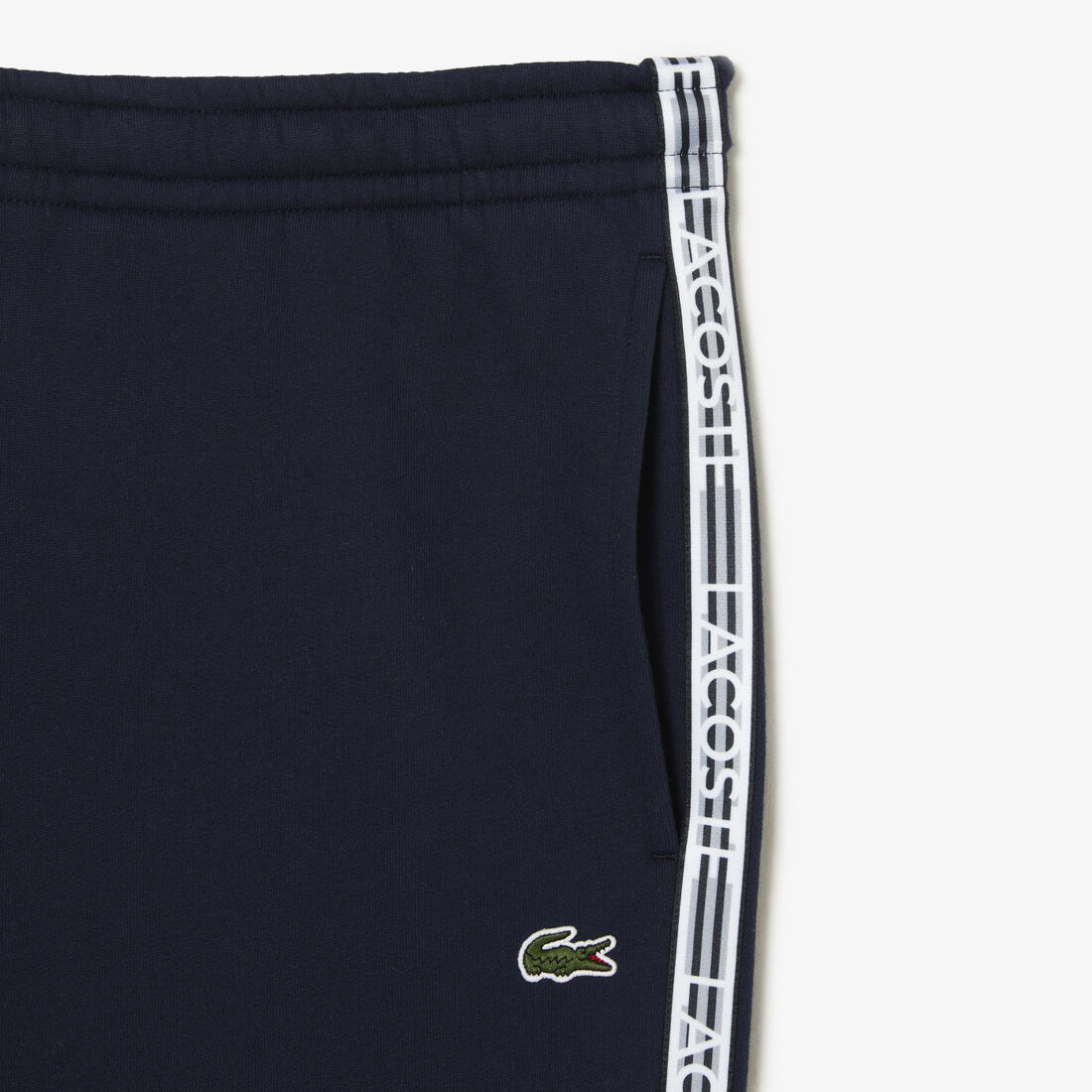 Lacoste Logo Stripe Track Hose Herren Navy Blau | ZPYU-86451