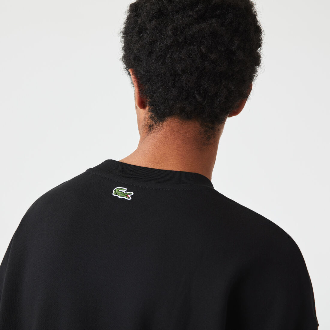 Lacoste Loose Fit Branded Monogram Print Sweatshirts Herren Schwarz | JOKD-82730