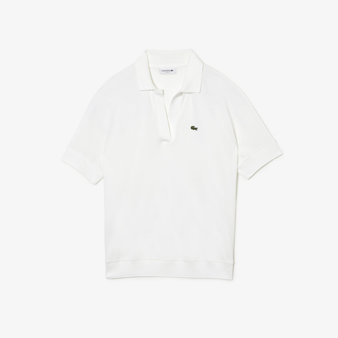 Lacoste Loose Fit Flowy Piqué Polo Shirts Damen Weiß | MWKO-70829