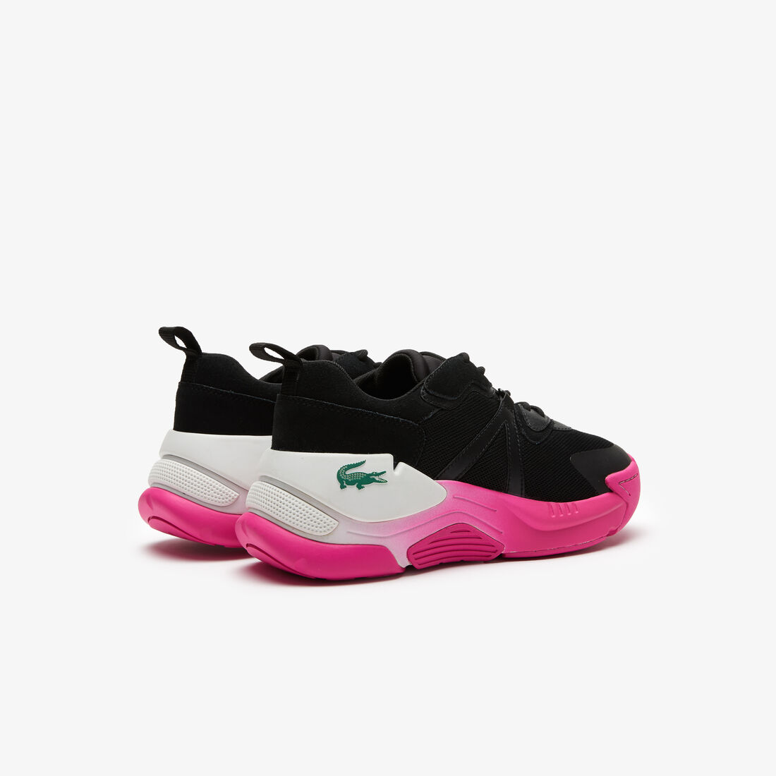 Lacoste Lw2 Xtra Leder Sneakers Damen Schwarz Rosa | WJFT-46172