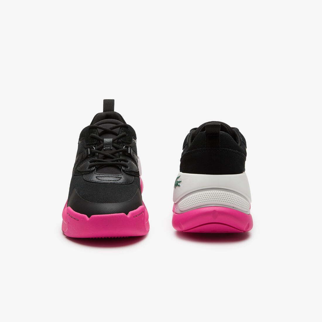 Lacoste Lw2 Xtra Leder Sneakers Damen Schwarz Rosa | WJFT-46172