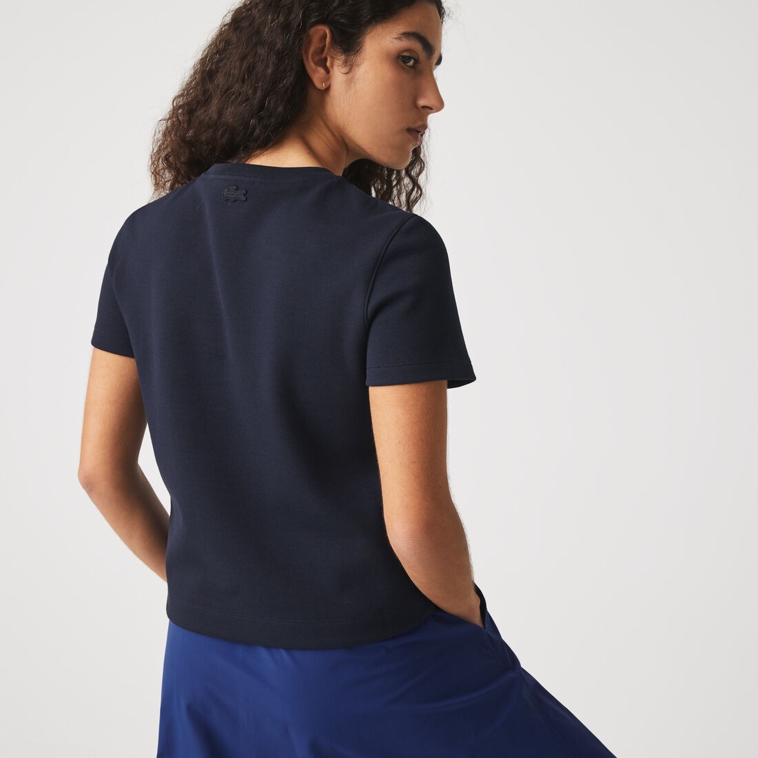 Lacoste Made In France Baumwoll Blend T-shirts Damen Blau | EVHP-25609