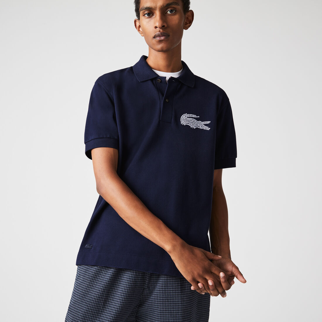 Lacoste Made In France Klassische Fit Organic Baumwoll Polo Shirts Herren Blau | LJSB-21689