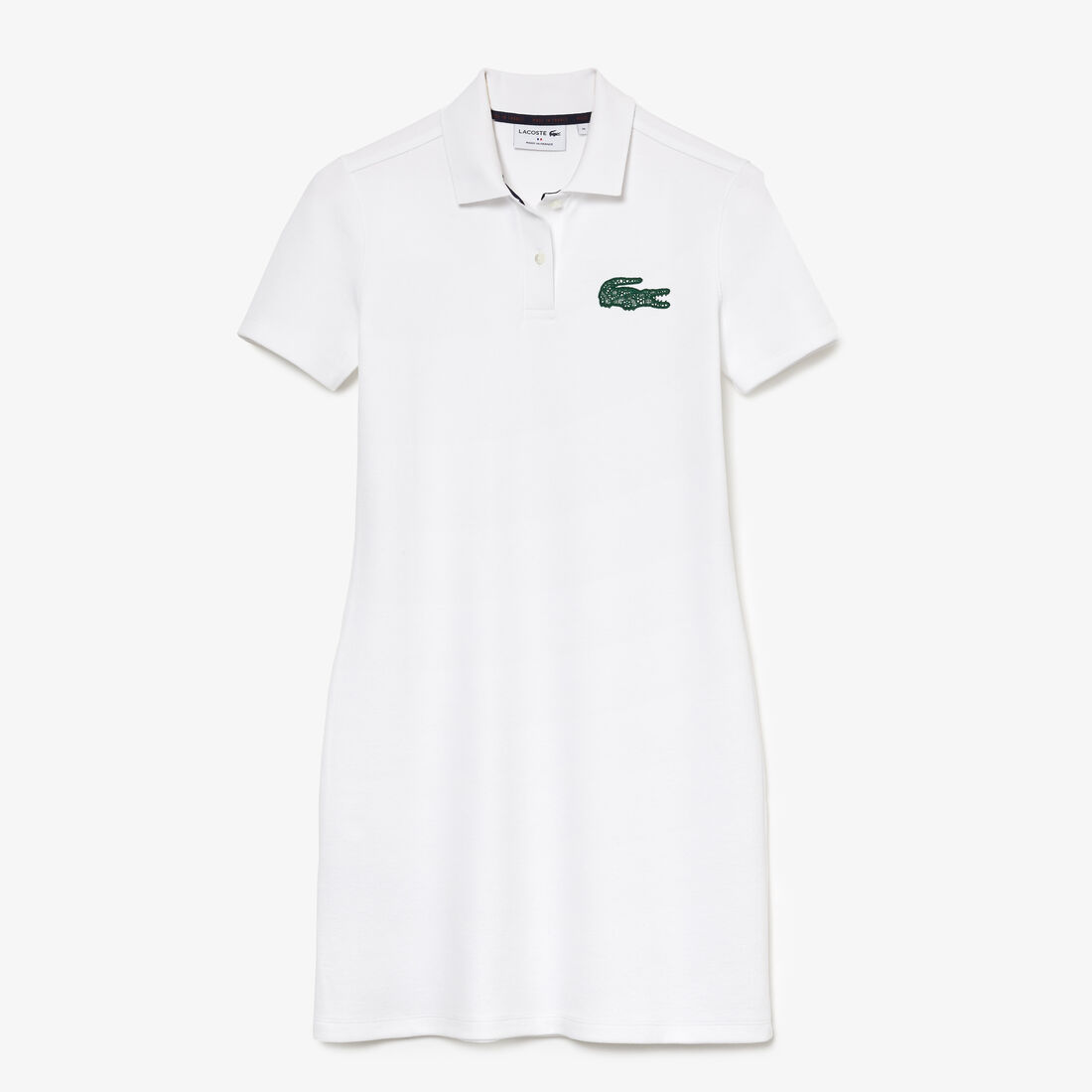 Lacoste Made In France Organic Baumwoll Piqué Kleider Damen Weiß | CRXU-37295