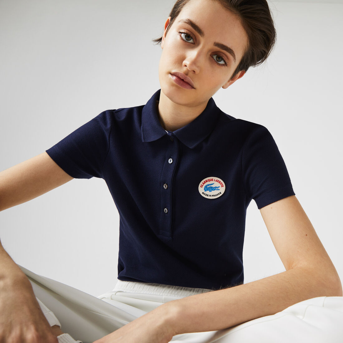 Lacoste Made In France Slim Fit Organic Baumwoll Piqué Polo Shirts Damen Navy | CEQH-36028