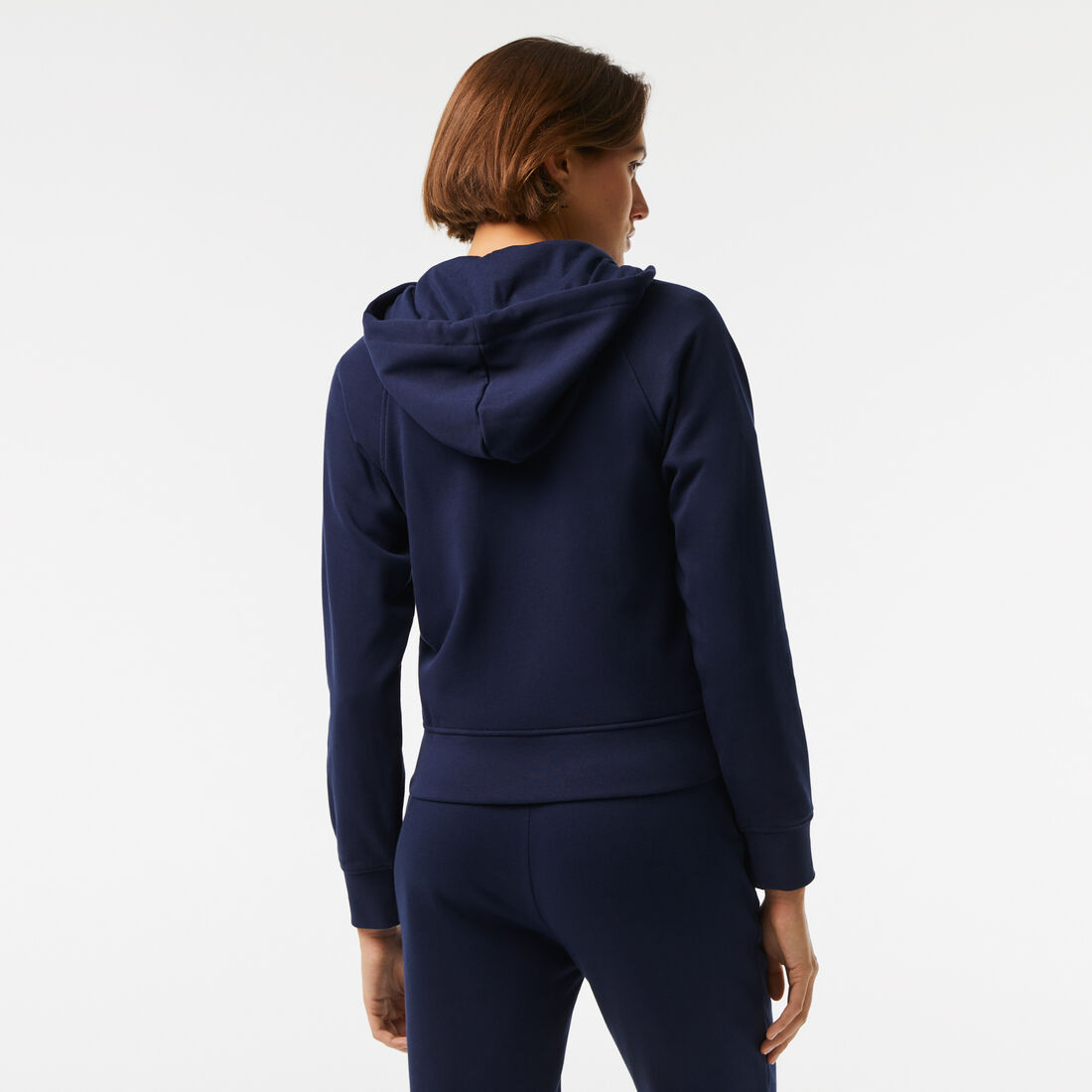 Lacoste Mit Kapuze Organic Fleece Zippered Sweatshirts Damen Navy Blau | RDBK-50436