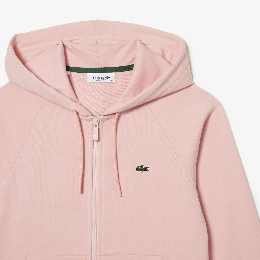 Lacoste Mit Kapuze Organic Fleece Zippered Sweatshirts Damen Rosa | YDIO-39508