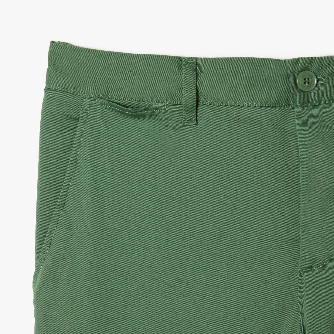 Lacoste New Klassische Slim Fit Stretch Baumwoll Hose Herren Khaki Grün | BNKU-31904