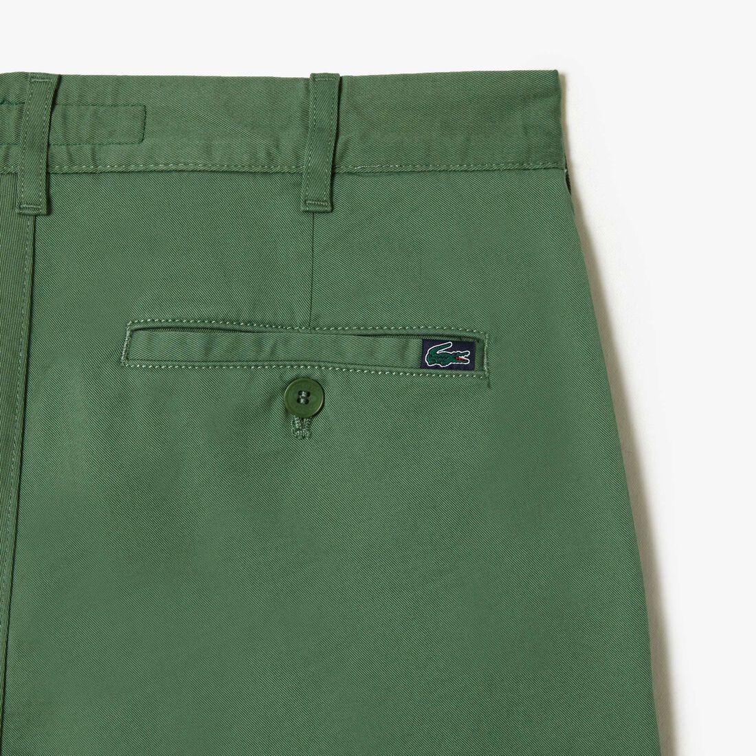 Lacoste New Klassische Slim Fit Stretch Baumwoll Hose Herren Khaki Grün | BNKU-31904