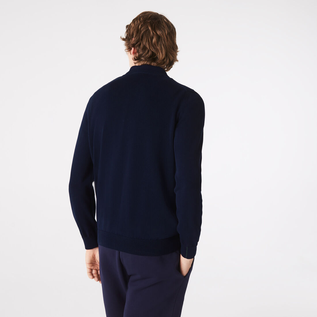 Lacoste Organic Baumwoll Crew Neck Pullover Herren Navy Blau | CGEM-69230