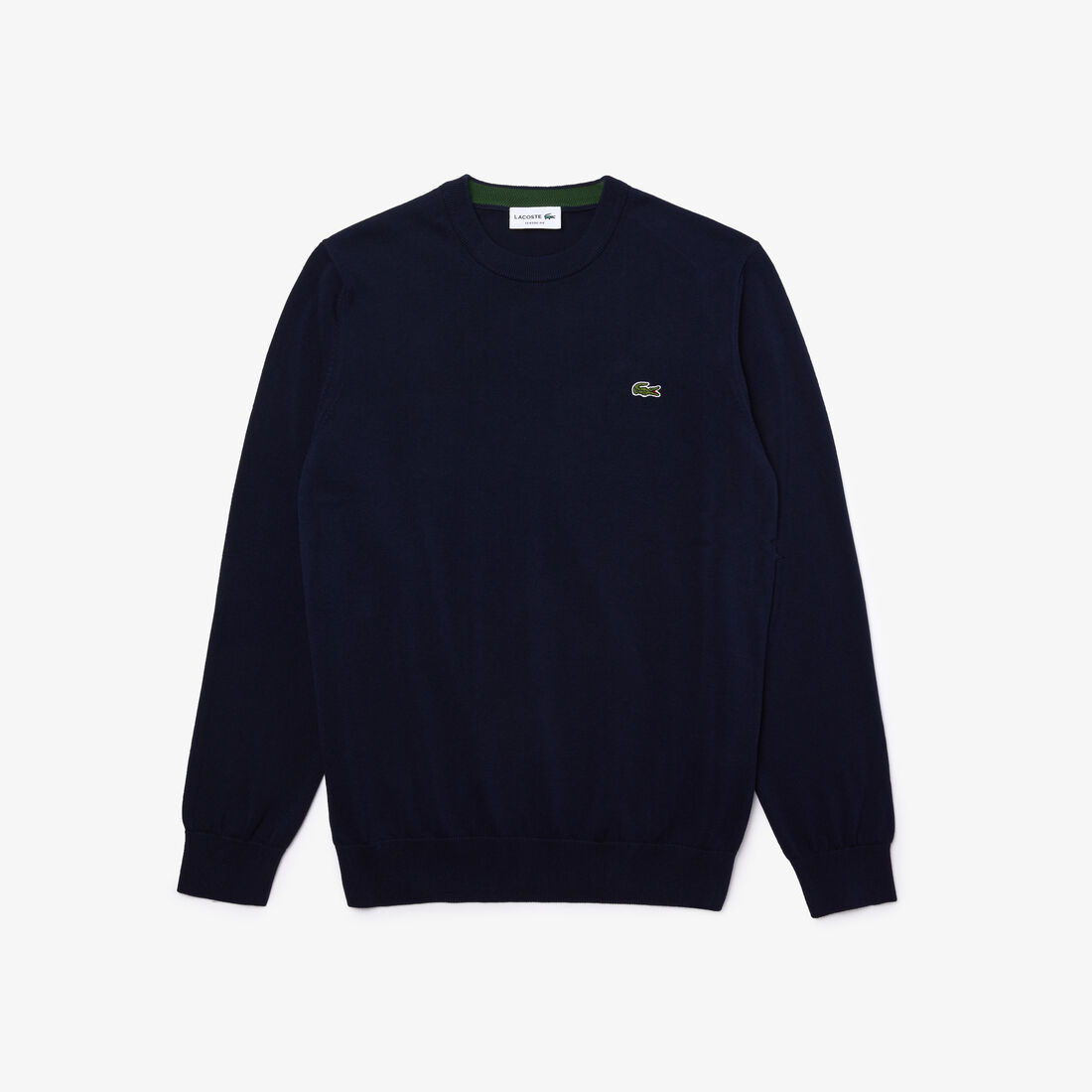 Lacoste Organic Baumwoll Crew Neck Pullover Herren Navy Blau | CGEM-69230