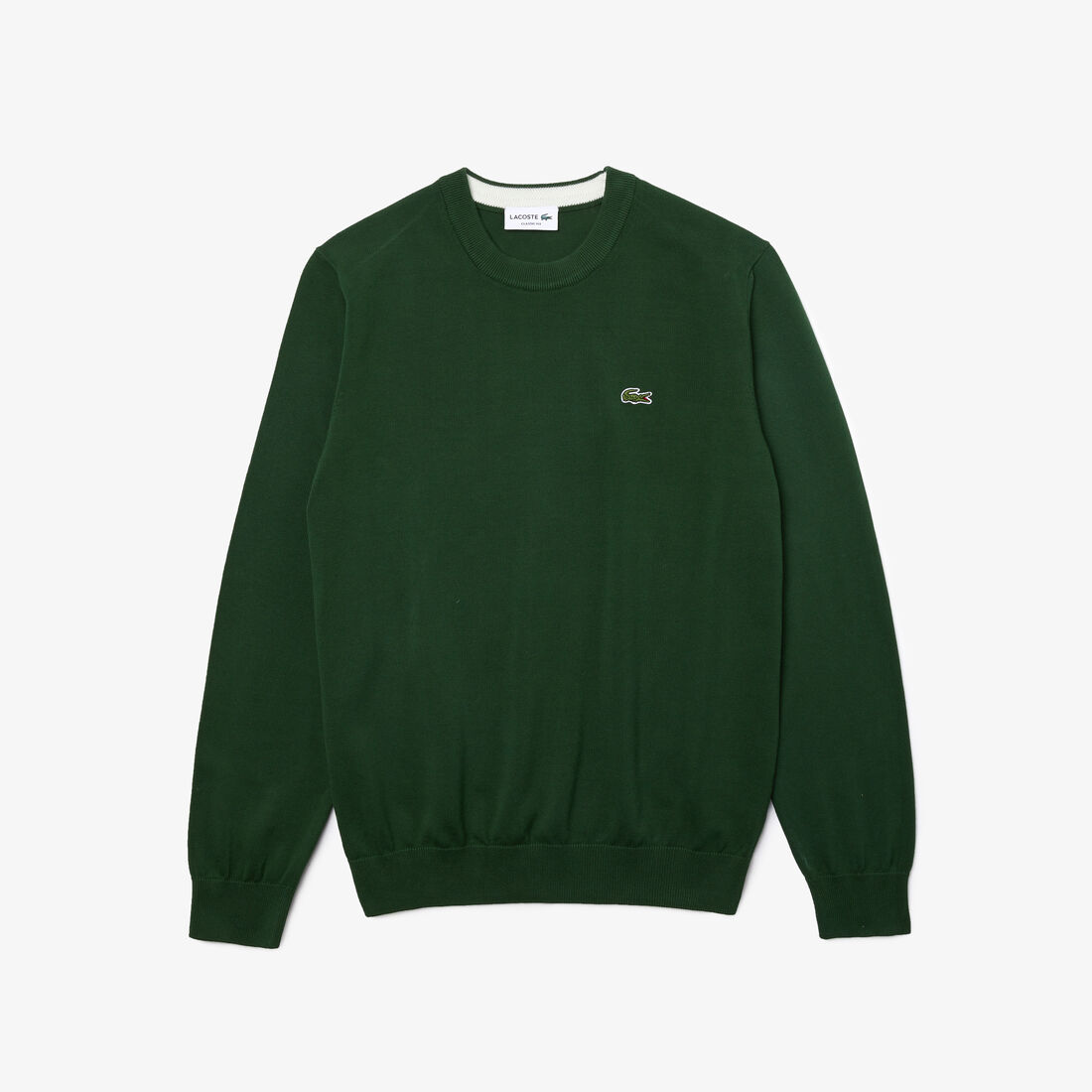 Lacoste Organic Baumwoll Crew Neck Pullover Herren Grün | KYQC-08497