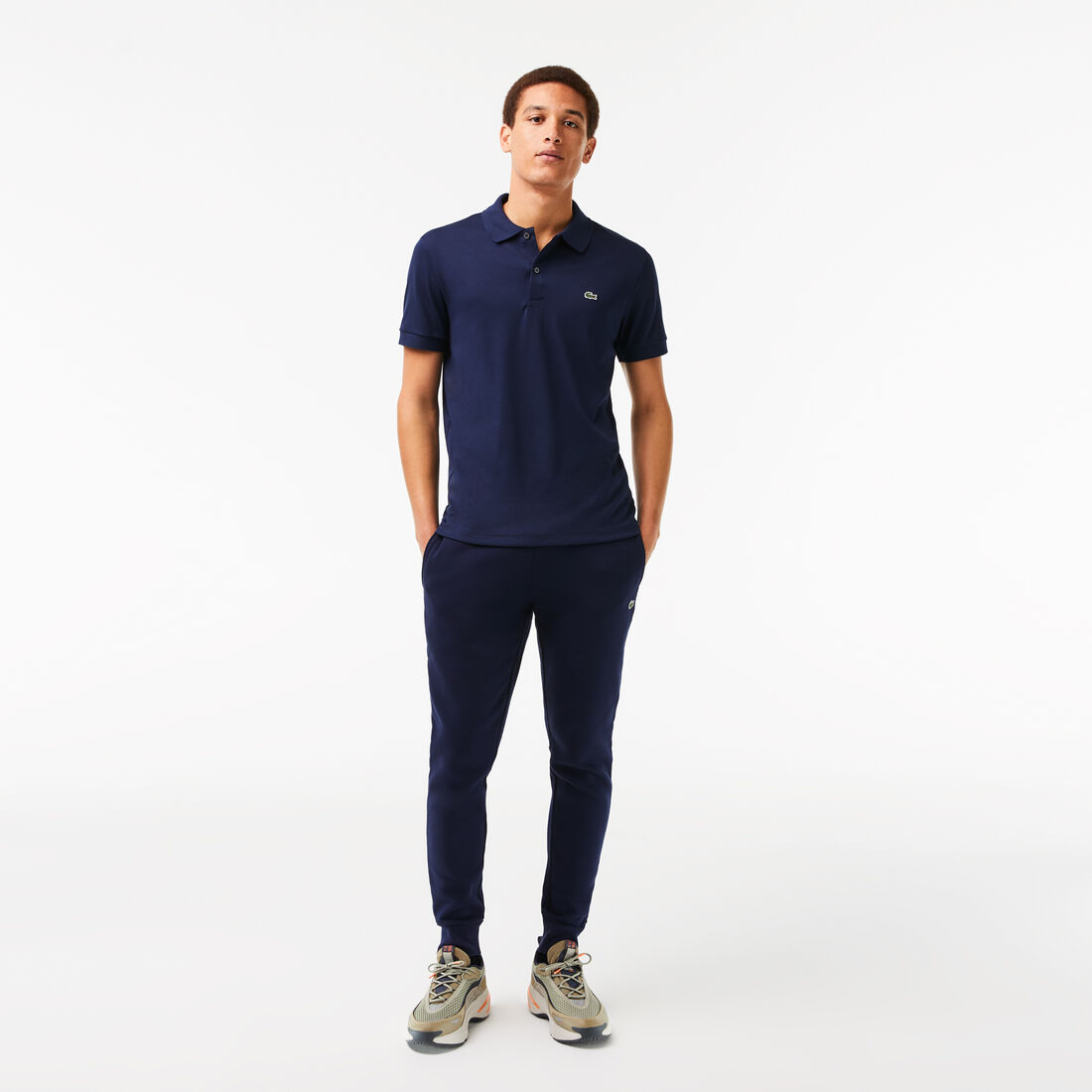 Lacoste Organic Baumwoll Fleece Sweathose Herren Navy Blau | KYJL-38067