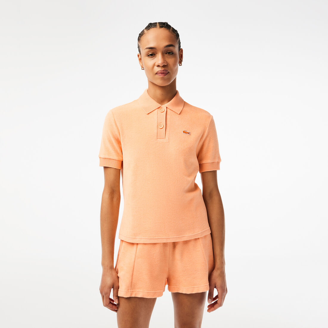 Lacoste Organic Baumwoll Terry Polo Shirts Damen Hellorange | MDQL-96017