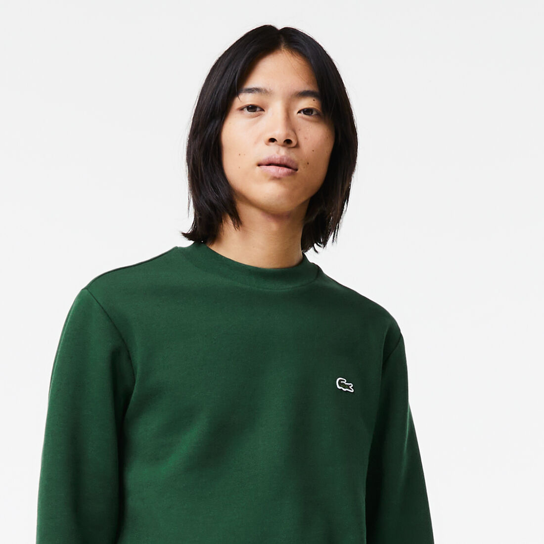 Lacoste Organic Brushed Baumwoll Sweatshirts Herren Grün | YUFA-82507