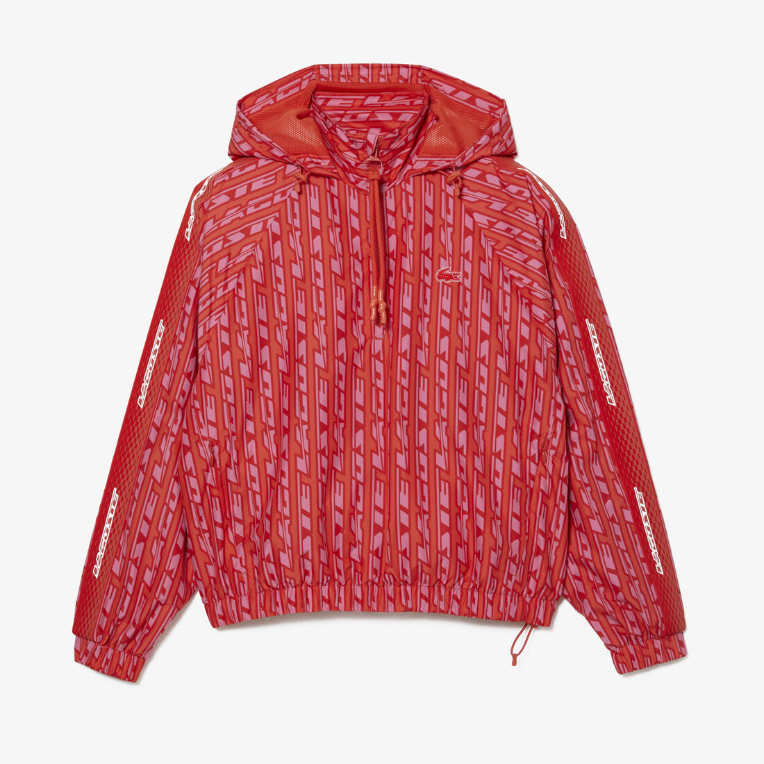 Lacoste Oversized Mit Kapuze Track Jacke Damen Rot | TFBP-40563