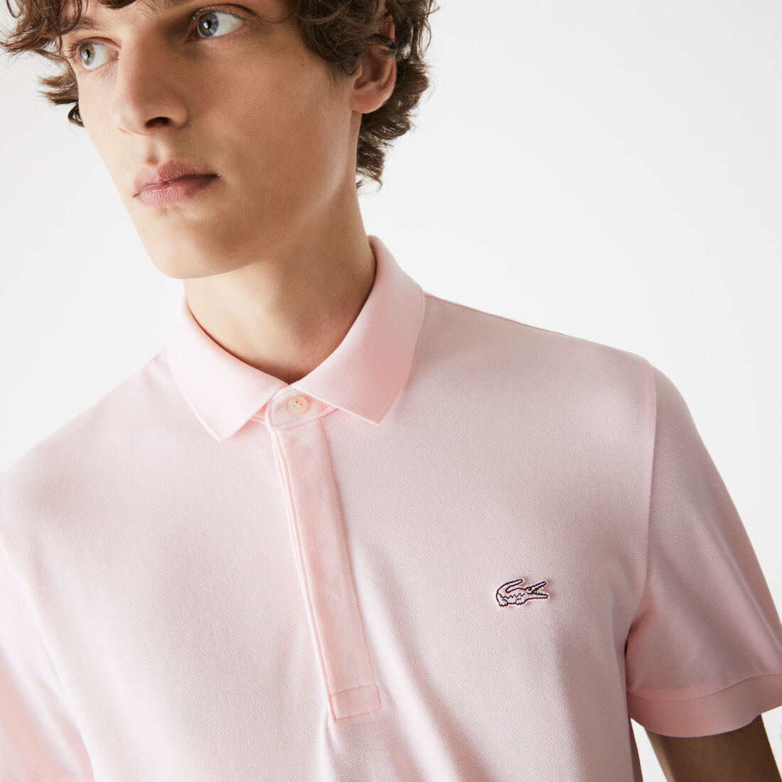 Lacoste Paris Regular Fit Stretch Baumwoll Piqué Polo Shirts Herren Rosa | YFNU-37096