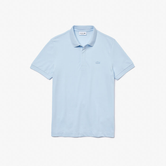 Lacoste Paris Regular Fit Stretch Baumwoll Piqué Polo Shirts Herren Hellblau | YQFO-39058