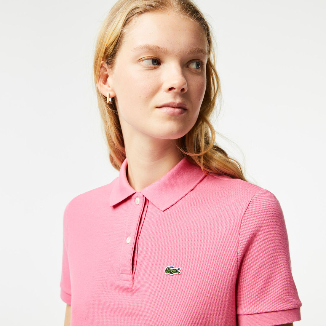 Lacoste Piqué Knit Kleider Damen Rosa | HFJY-49123