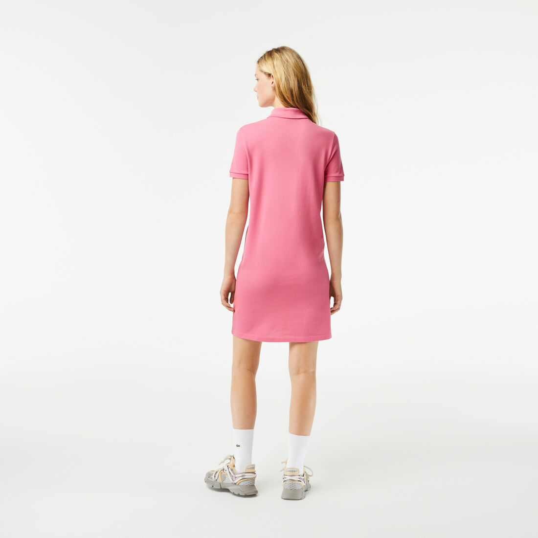 Lacoste Piqué Knit Kleider Damen Rosa | HFJY-49123