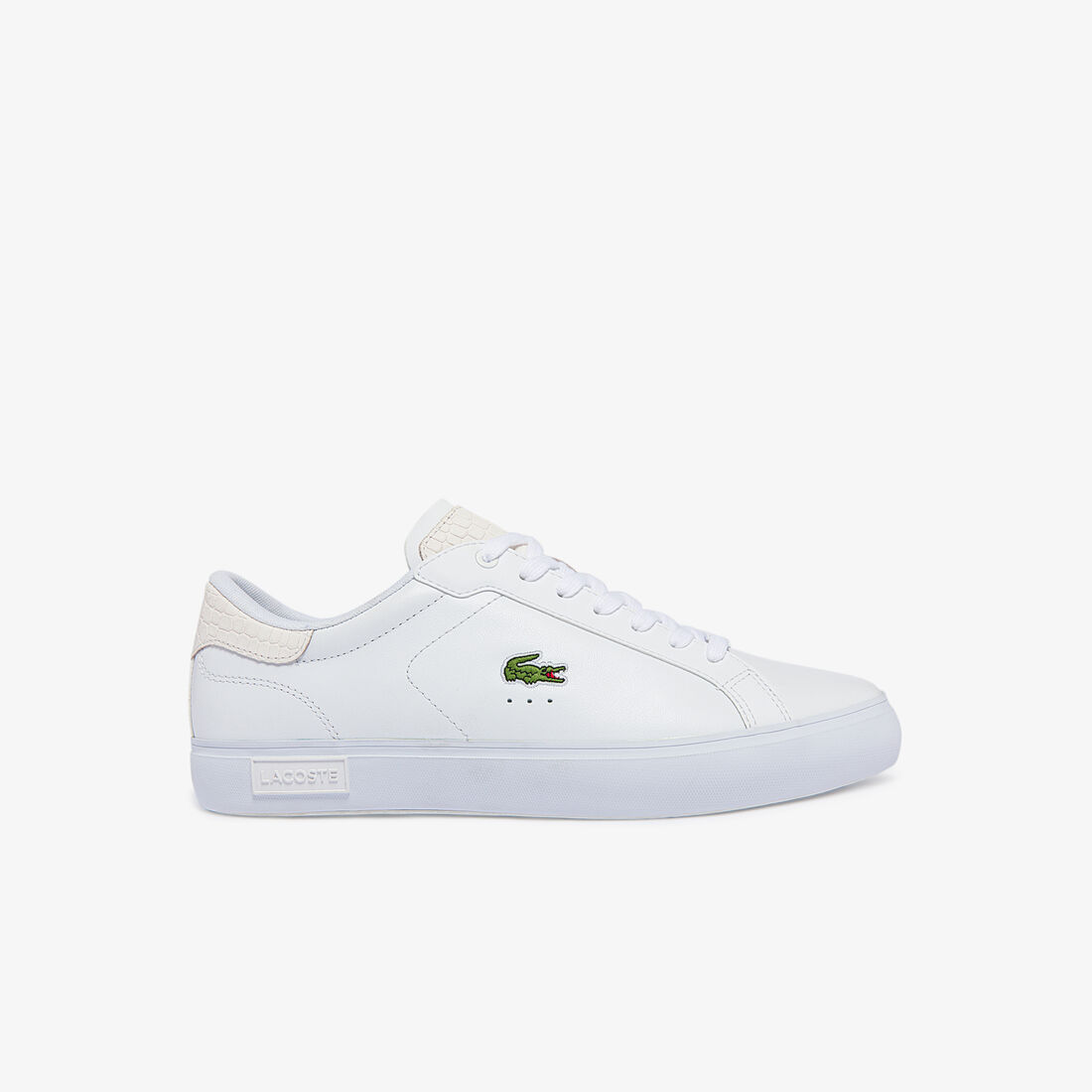 Lacoste Powercourt Burnished Leder Sneakers Herren Weiß | ORND-04658