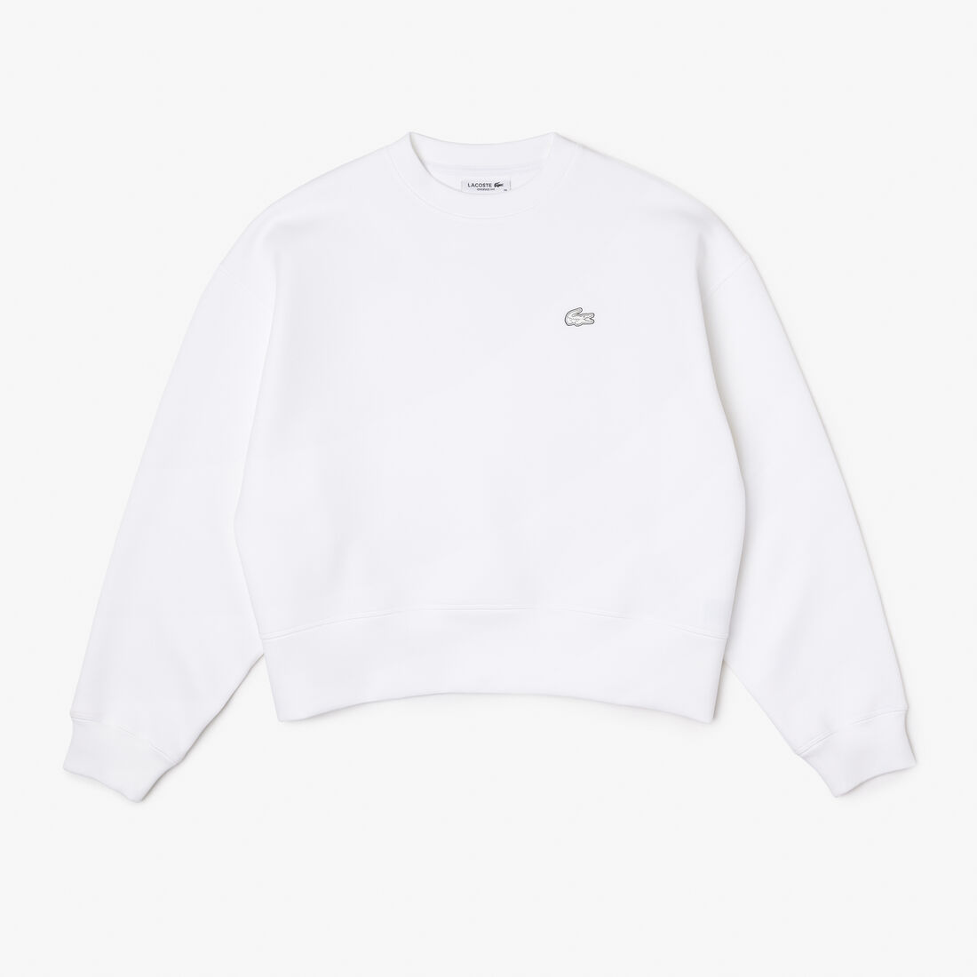 Lacoste Print Back Sweatshirts Damen Weiß | AYHU-04678