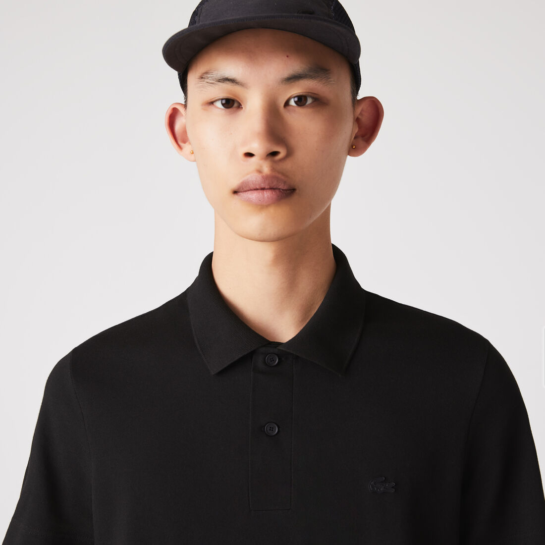 Lacoste Regular Fit Atmungsaktiv Baumwoll Piqué Polo Shirts Herren Schwarz | FYZS-32765