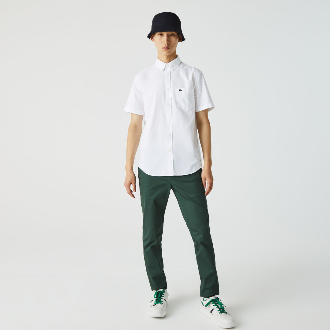 Lacoste Regular Fit Baumwoll Hemd Herren Weiß | WIYE-39647