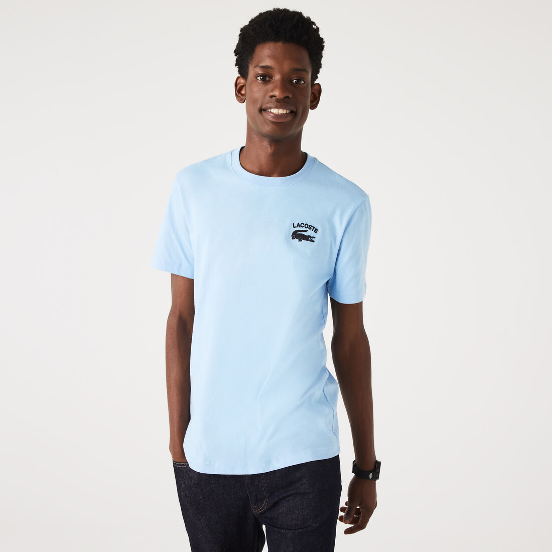 Lacoste Regular Fit Baumwoll Jersey T-shirts Herren Blau | ZQHR-39784