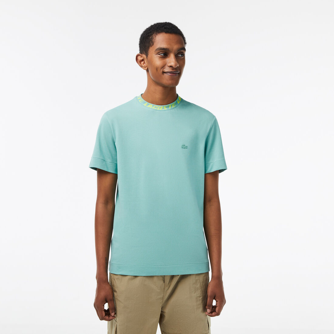 Lacoste Regular Fit Branded Collar T-shirts Herren Grün | BASD-89746