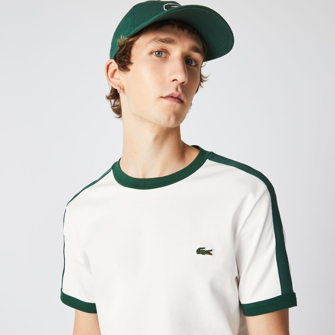 Lacoste Regular Fit Contrast Collar T-shirts Herren Weiß | EPYT-14820