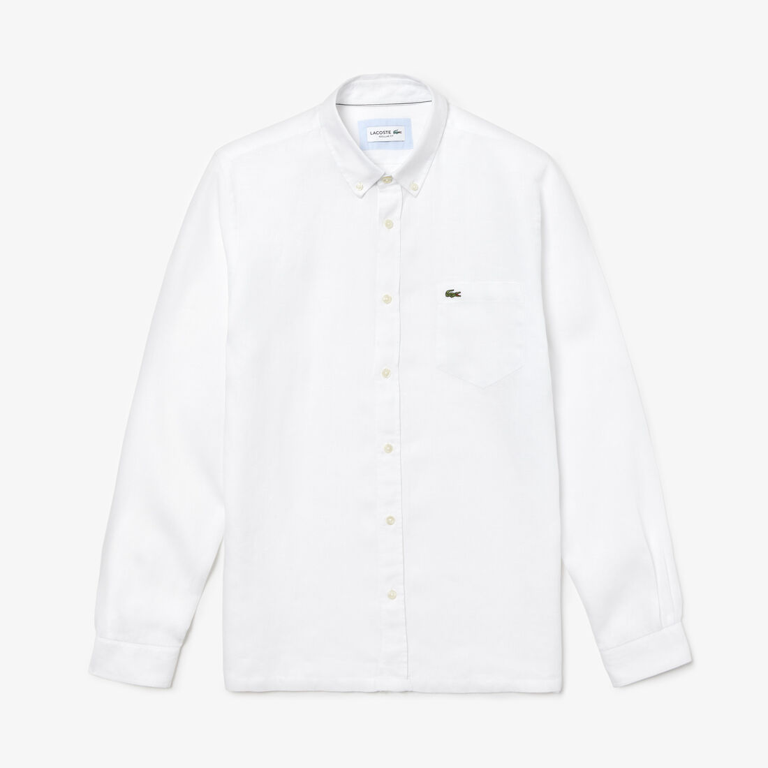 Lacoste Regular Fit Linen Hemd Herren Weiß | USPD-35017