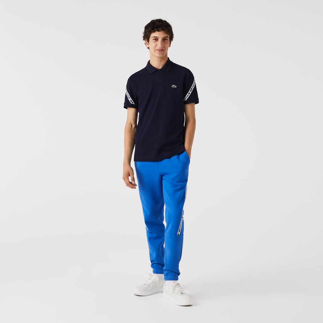 Lacoste Regular Fit Stretch Mini Piqué Polo Shirts Herren Navy Blau | BGOE-50976