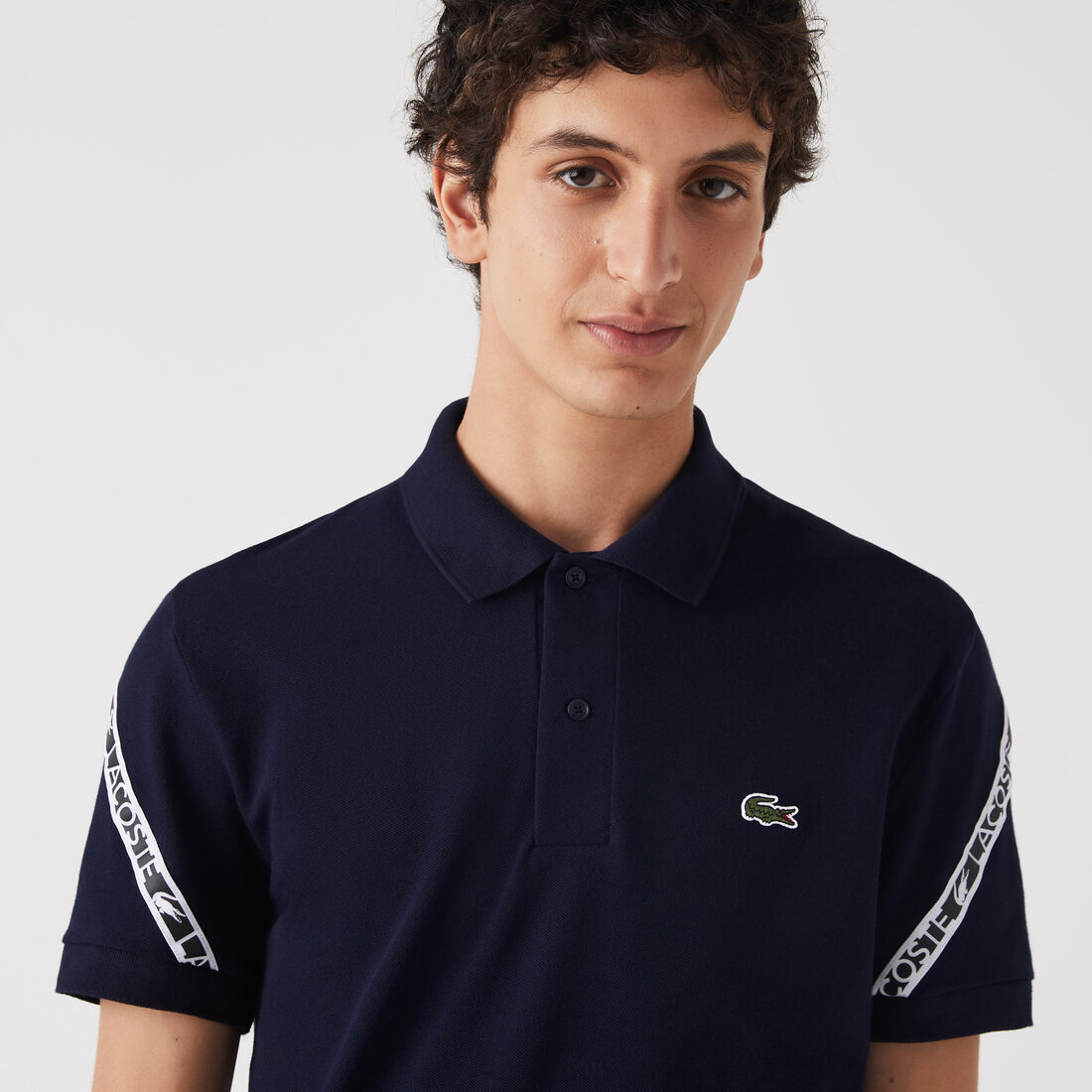 Lacoste Regular Fit Stretch Mini Piqué Polo Shirts Herren Navy Blau | BGOE-50976