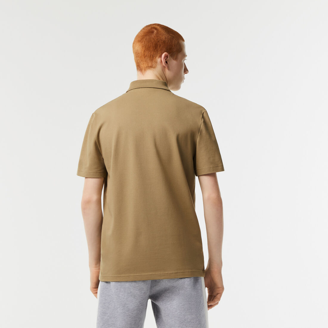 Lacoste Regular Fit Stretch Organic Baumwoll Polo Shirts Herren Beige | VSOW-07865