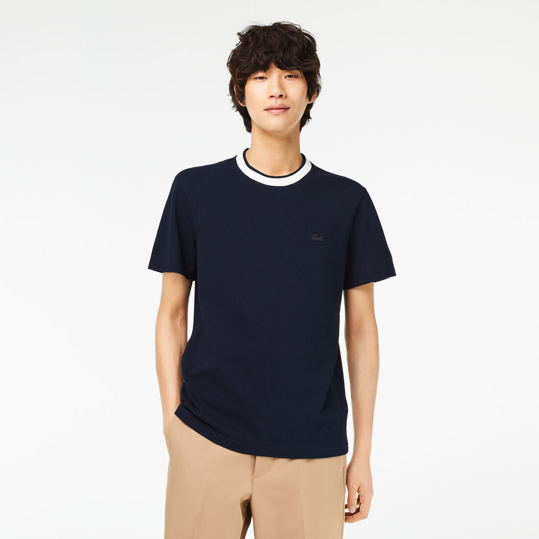 Lacoste Regular Fit Stretch Piqué T-shirts Herren Navy | WCVT-84917