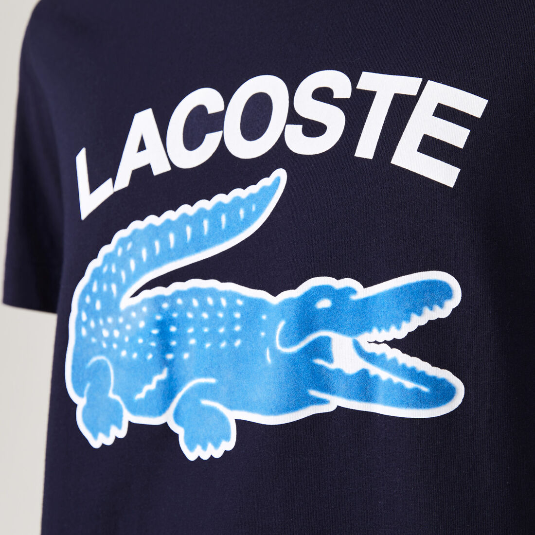 Lacoste Regular Fit Xl Crocodile Print T-shirts Herren Navy Blau | BSUN-27945