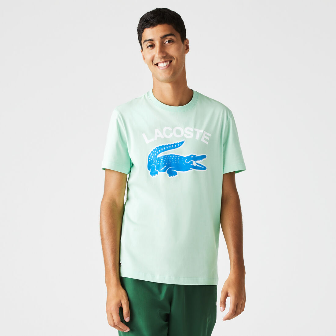 Lacoste Regular Fit Xl Crocodile Print T-shirts Herren Hellgrün | GMLH-41273