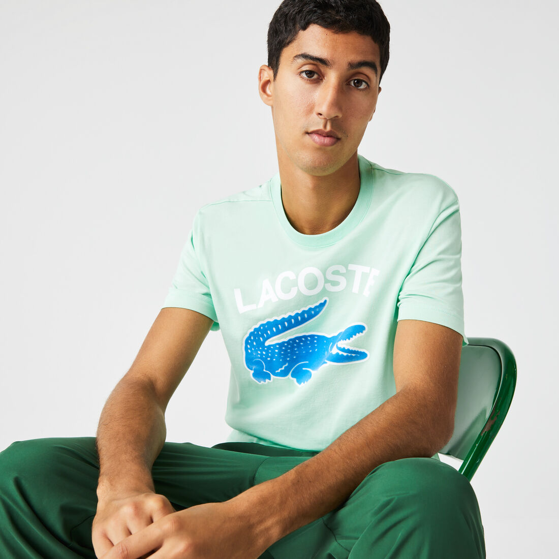 Lacoste Regular Fit Xl Crocodile Print T-shirts Herren Hellgrün | GMLH-41273