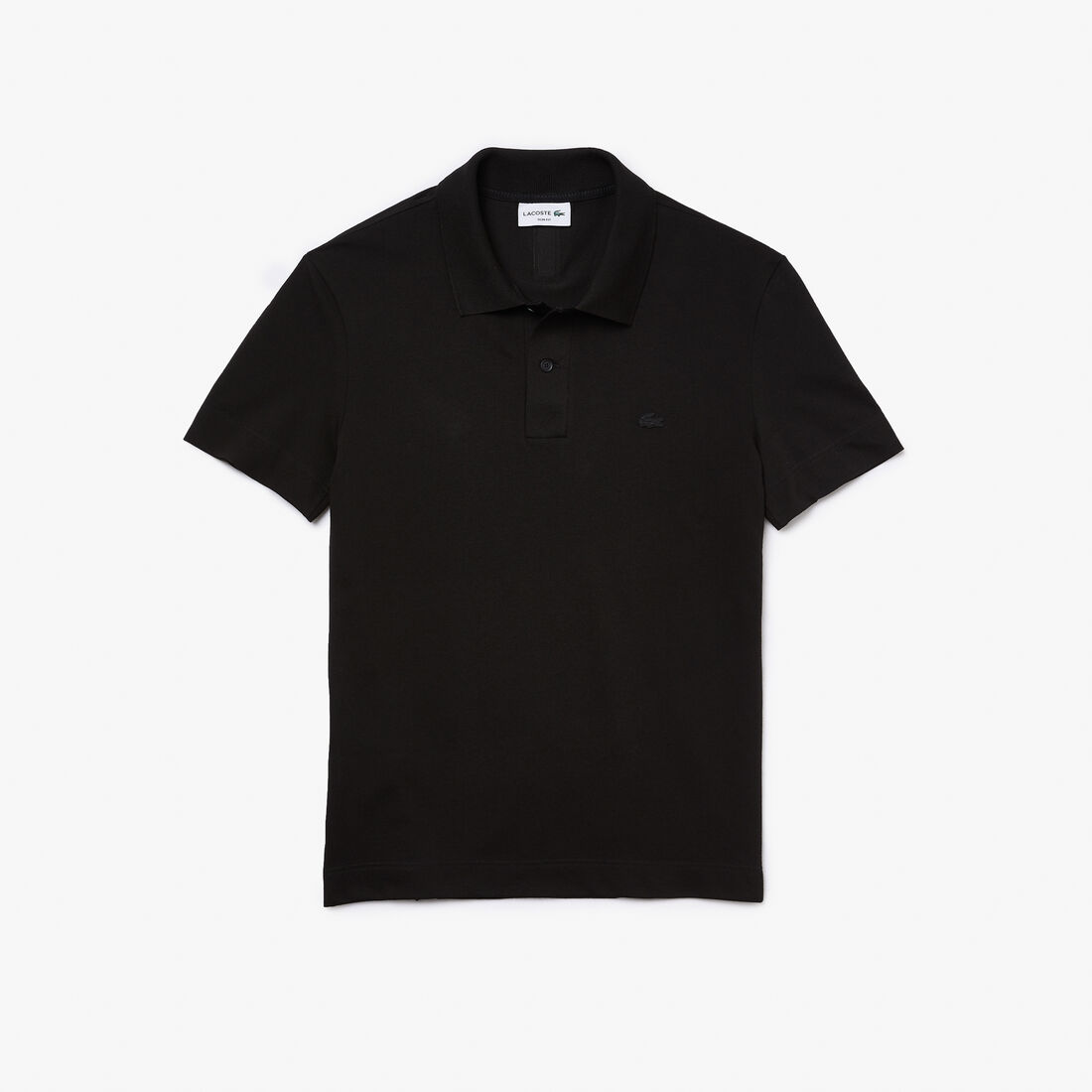 Lacoste Slim Fit Organic Stretch Baumwoll Piqué Polo Shirts Herren Schwarz | LDOB-51796