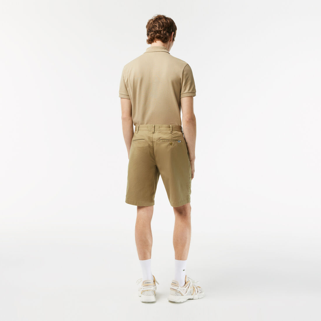 Lacoste Slim Fit Stretch Baumwoll Bermuda Kurze Hose Herren Beige | GCSP-47260