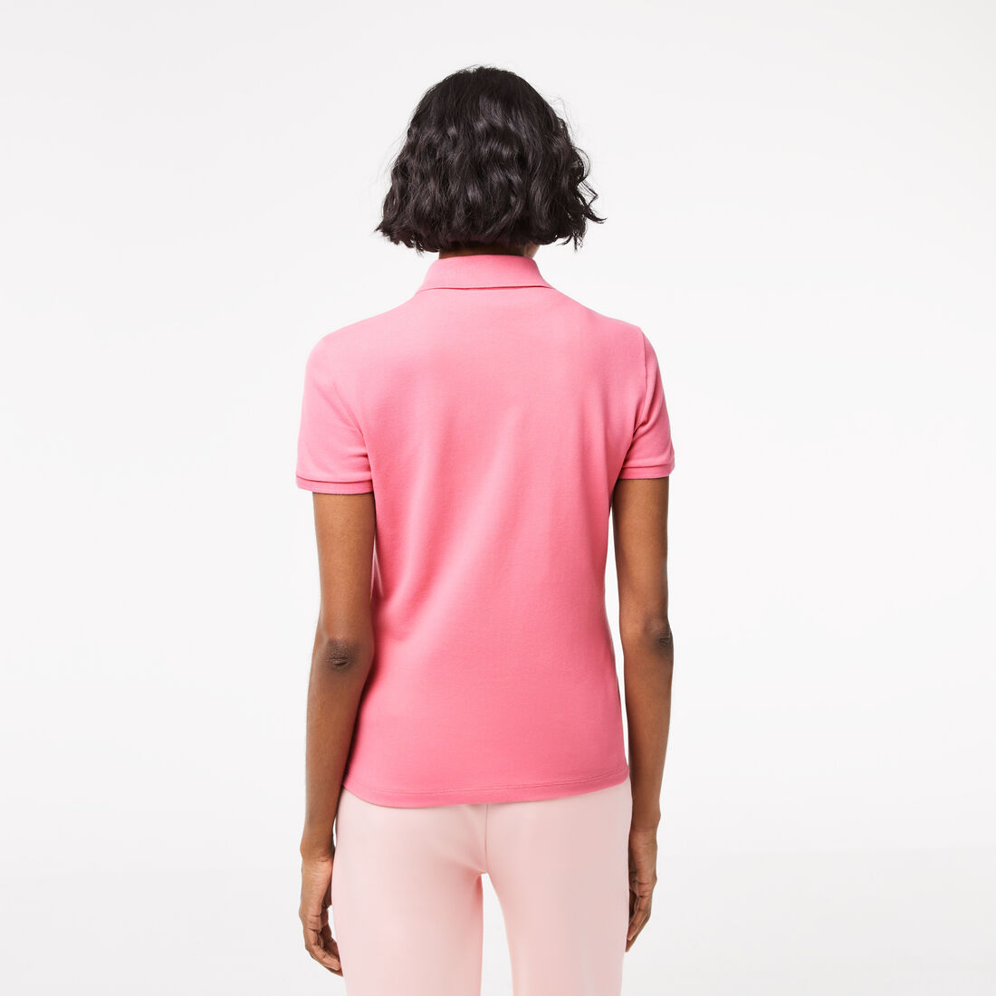 Lacoste Slim Fit Stretch Baumwoll Piqué Polo Shirts Damen Rosa | BJYN-86124