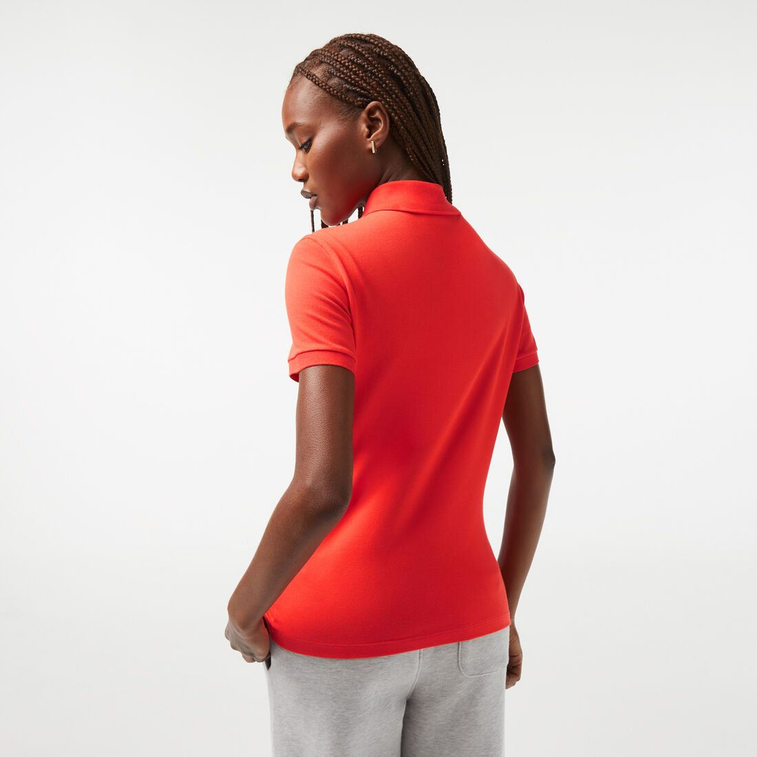 Lacoste Slim Fit Stretch Baumwoll Piqué Polo Shirts Damen Orange | OIJB-09816