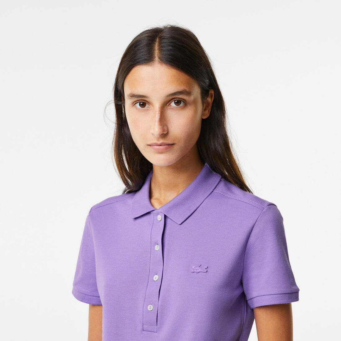 Lacoste Slim Fit Stretch Baumwoll Piqué Polo Shirts Damen Lila | ULHA-34750